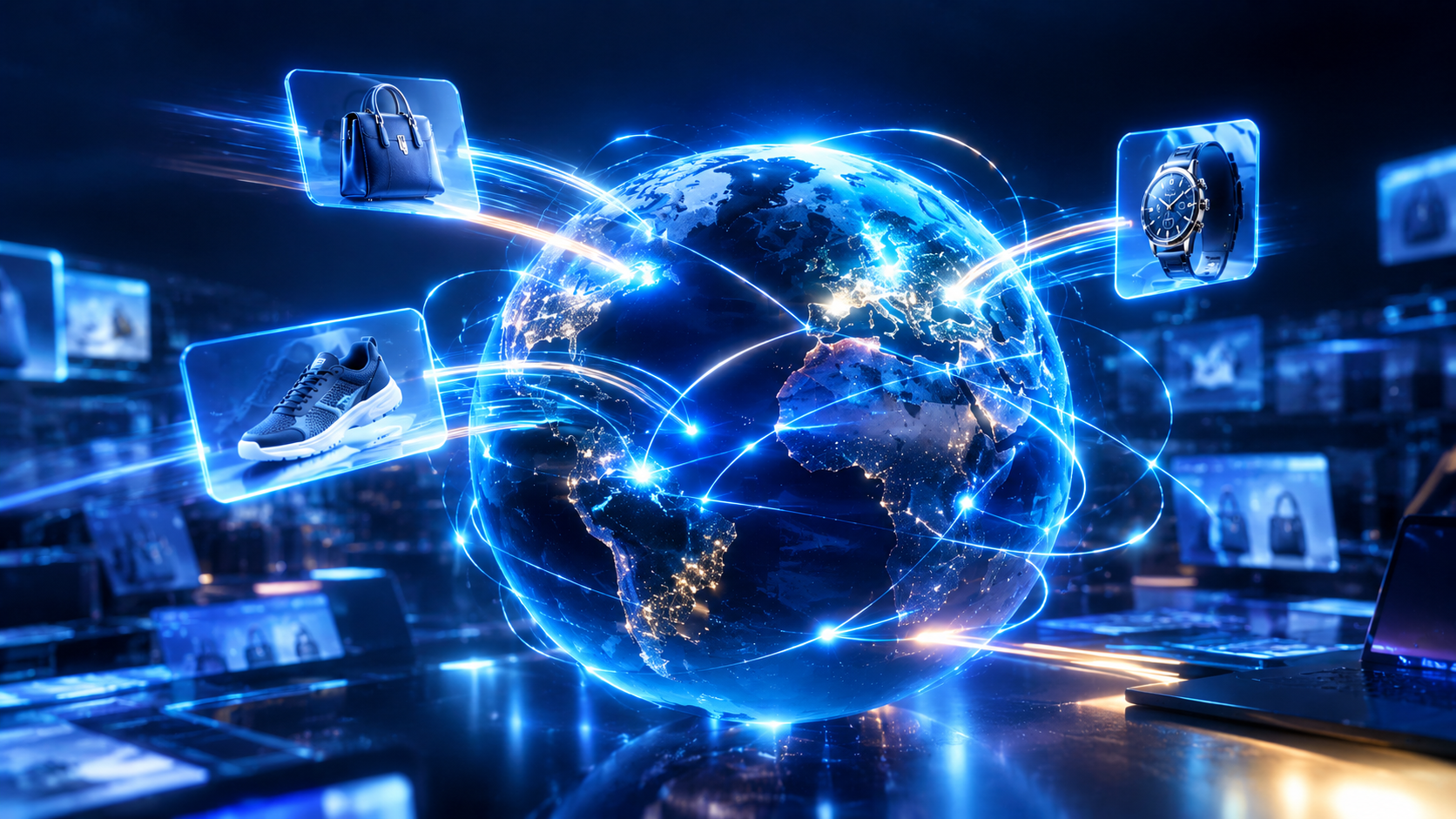 Product images being delivered instantly to customers across multiple continents